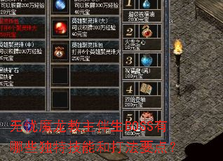 ����ħ����������BOSS����Щ���ؼ��ܺʹ�Ҫ�㣿