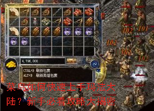 菜鸟如何快速上手玛法大陆?新手必看攻略大揭密 菜鸟如何快速上手玛法大陆?新手必看攻略大揭密
