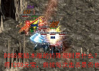 BOSS�������������������ʲô�������״λ�ɱ����ħ�����1200Ԫ��������ÿ�λ�ɱ�Ƿ�Ҳ�̶�����1200Ԫ����