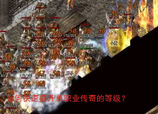 如何快速提升单职业传奇的等级? 如何快速提升单职业传奇的等级?
